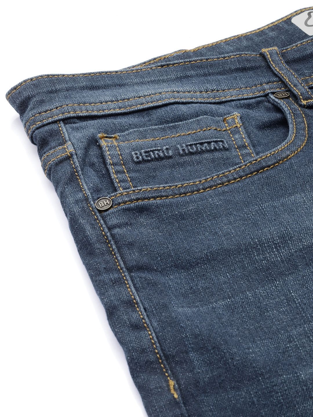 Being Human Men Slim Fit Heavy Fade Stretchable Jeans