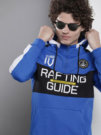 Sweatshirt Bercetak Bercetak Blue & Black Indian