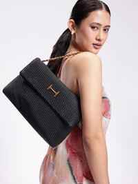 DressBerry Textured Structured Handheld Bag