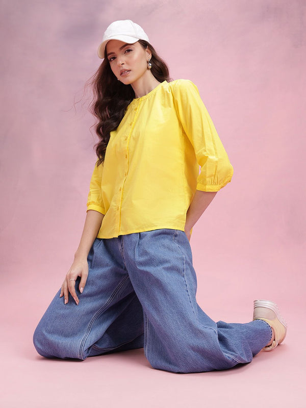 DressBerry Shirt Style Pure Cotton Top