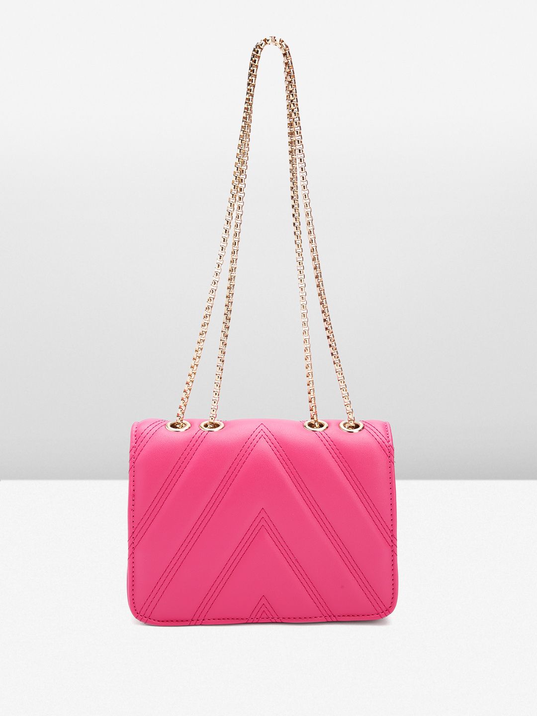 Lino Perros Textured Structured Sling Bag with Quilted Detail