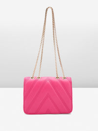 Lino Perros Textured Structured Sling Bag with Quilted Detail