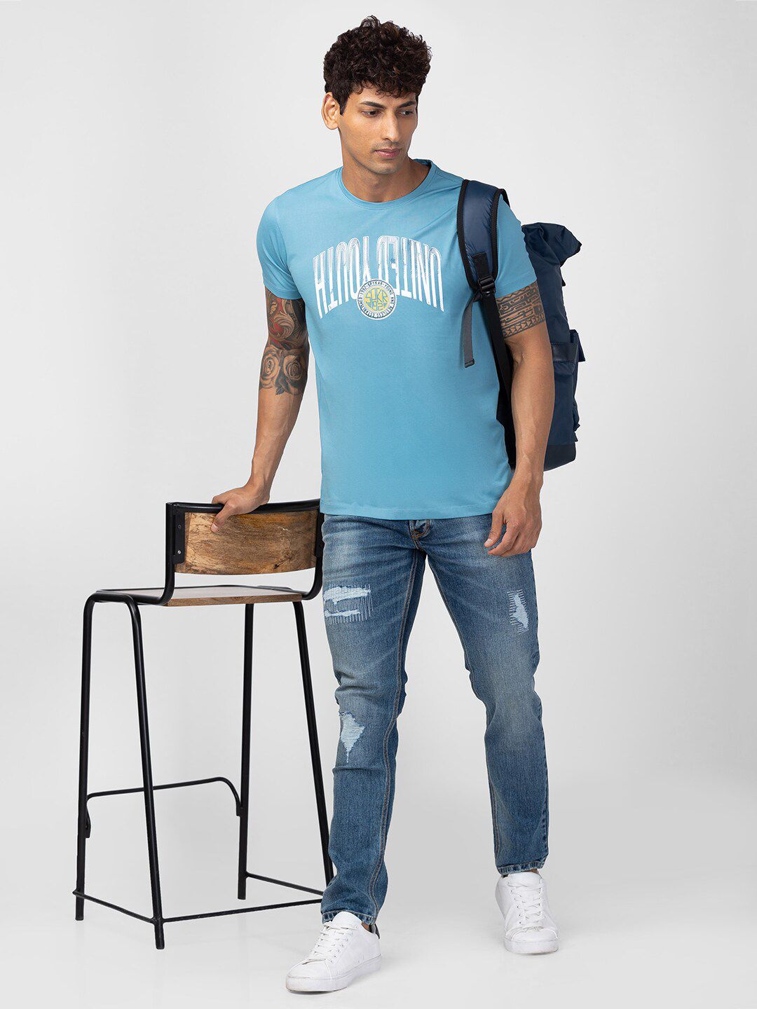 SPYKAR Men Typography Printed T-shirt