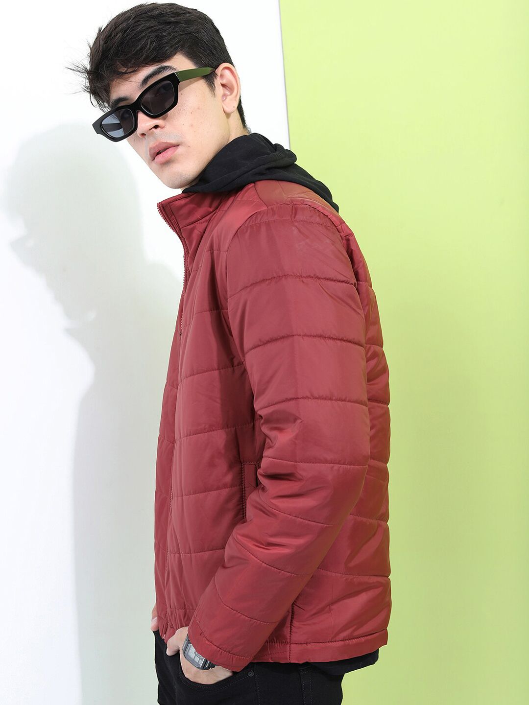 HIGHLANDER Men Red Puffer Jacket