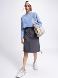 Dressberry jerebu & gembar -gembur dicelupkan sweatshirt berkotak