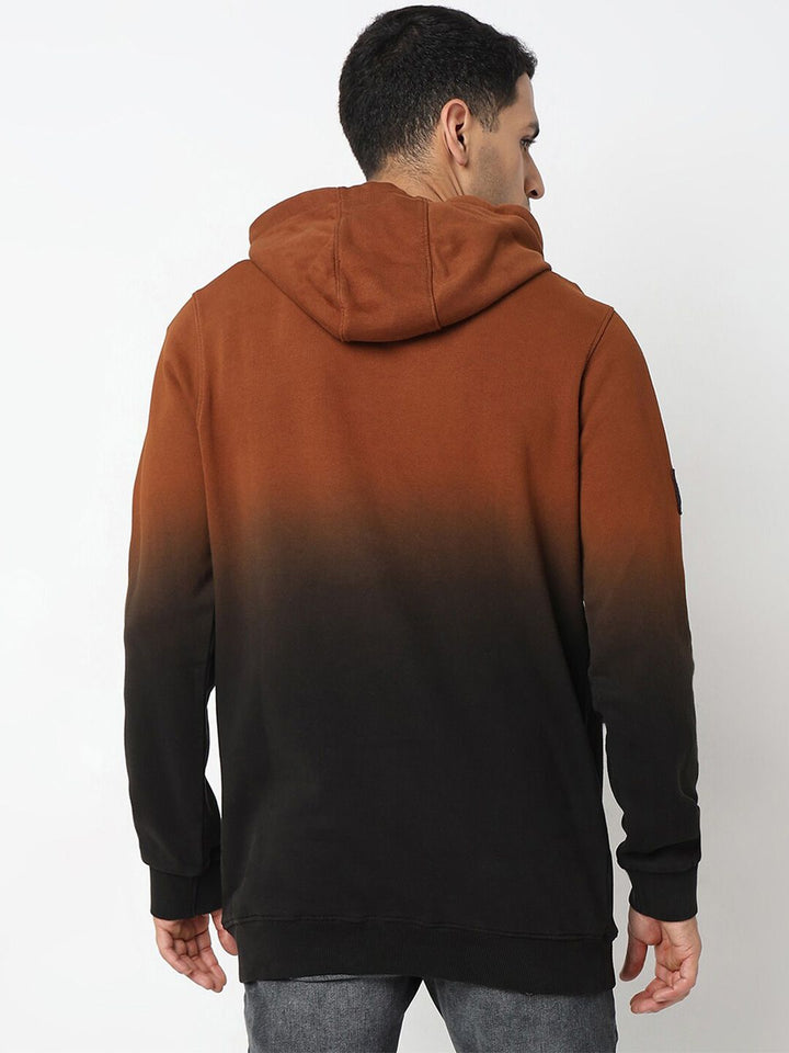 SPYKAR Typography Printed Hooded Cotton Sweatshirt