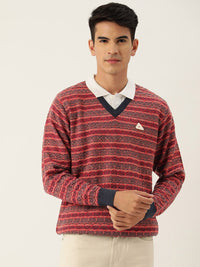 Monte Carlo Men Self Design Woollen Pullover