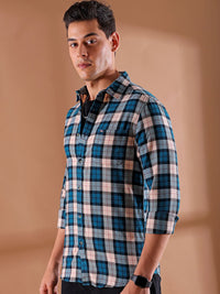 The Indian Garage Co Men Slim Fit Buffalo Checks Opaque Checked Casual Shirt
