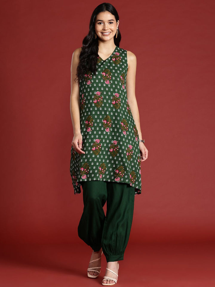 Anouk Floral Printed Kurta with Salwar