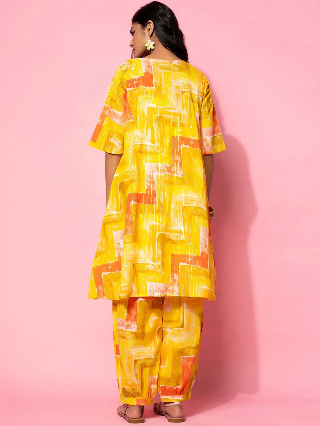 Libas Printed Pure Cotton Kurta with Salwar