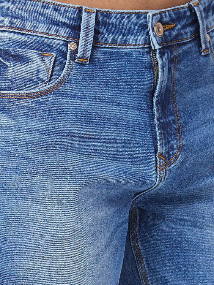 SPYKAR Men Relaxed Fit Low Distress Heavy Fade Stretchable Jeans