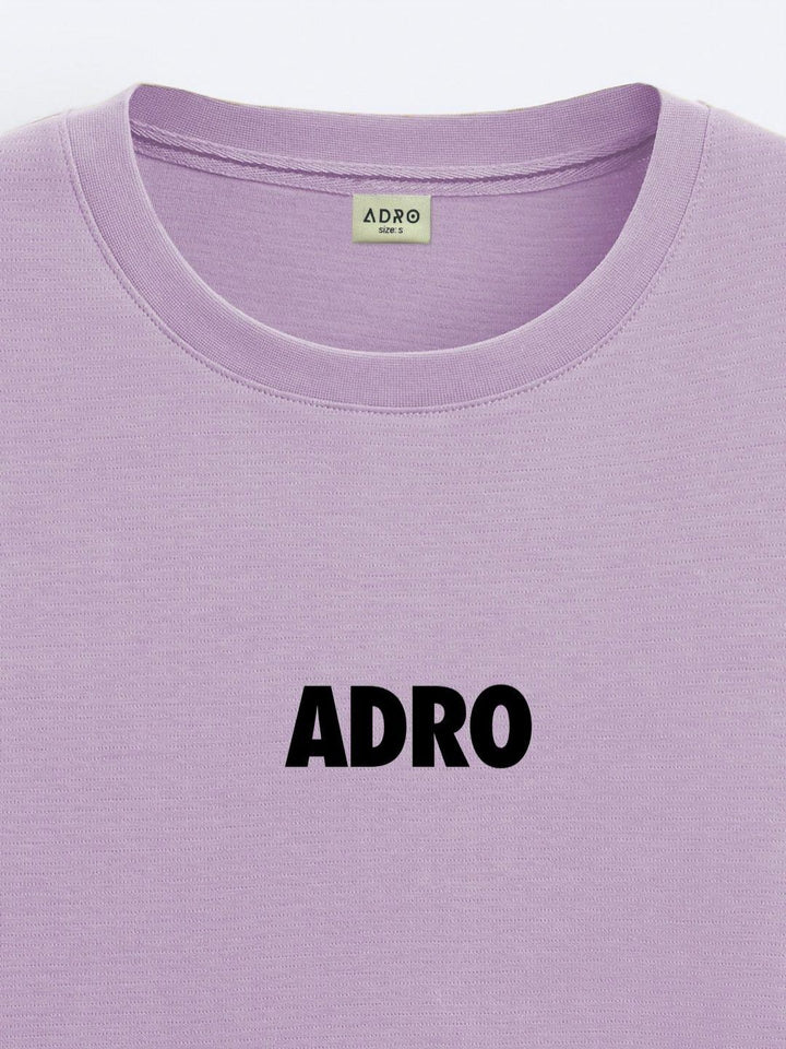 ADRO Men Typography Printed V-Neck Extended Sleeves Pockets T-shirt