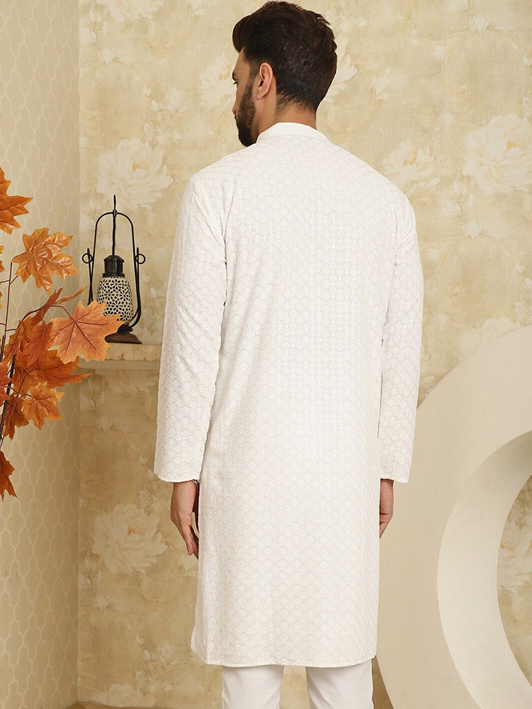 SOJANYA Kurta Straight Cotton Sulam Geometrik