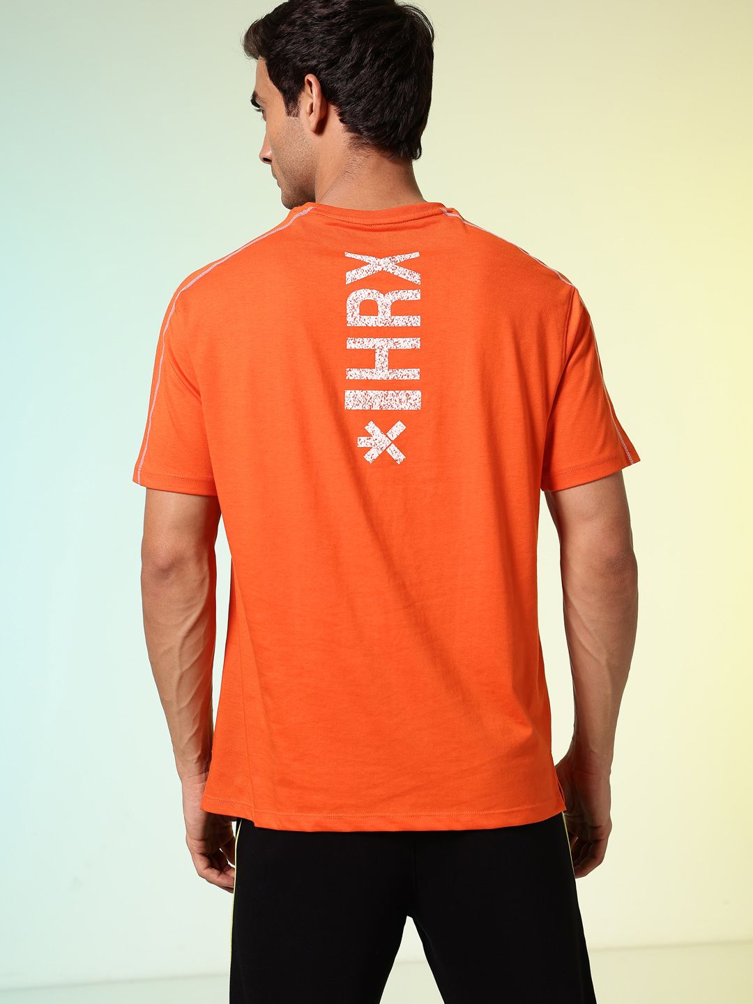 HRX by Hrithik Roshan Printed Drop-Shoulder Sleeves Relaxed Fit Training T-shirt