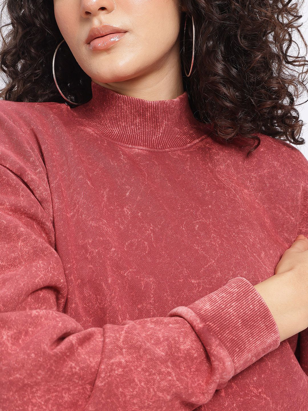 DressBerry Drop-Shoulder Relaxed Terry Sweatshirt