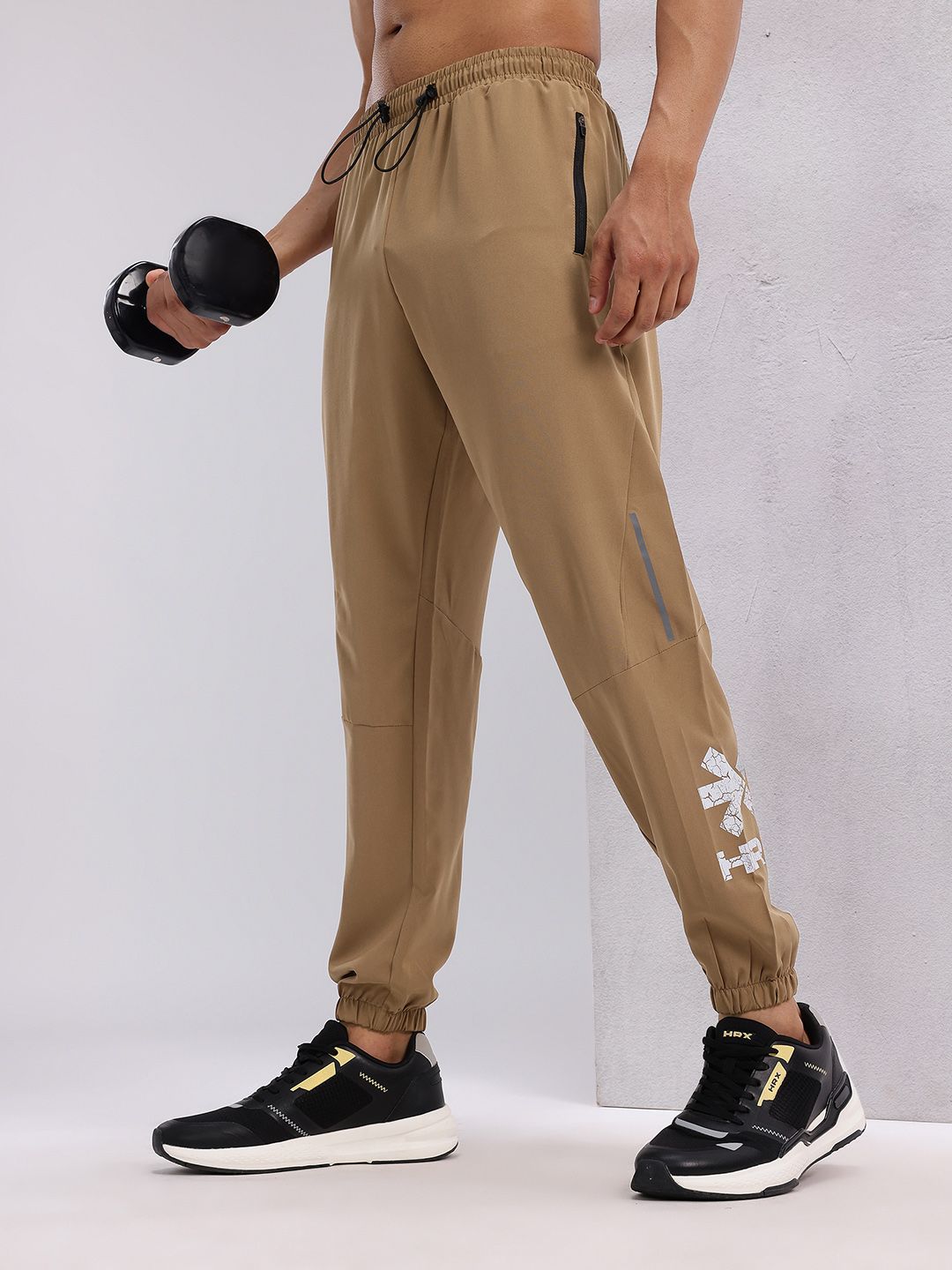 HRX by Hrithik Roshan Men Brand Logo Print Mid-Rise Training Joggers