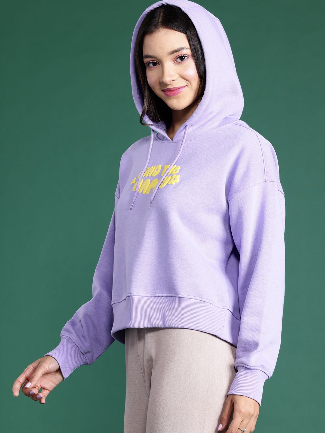 DressBerry Printed Hooded Sweatshirt