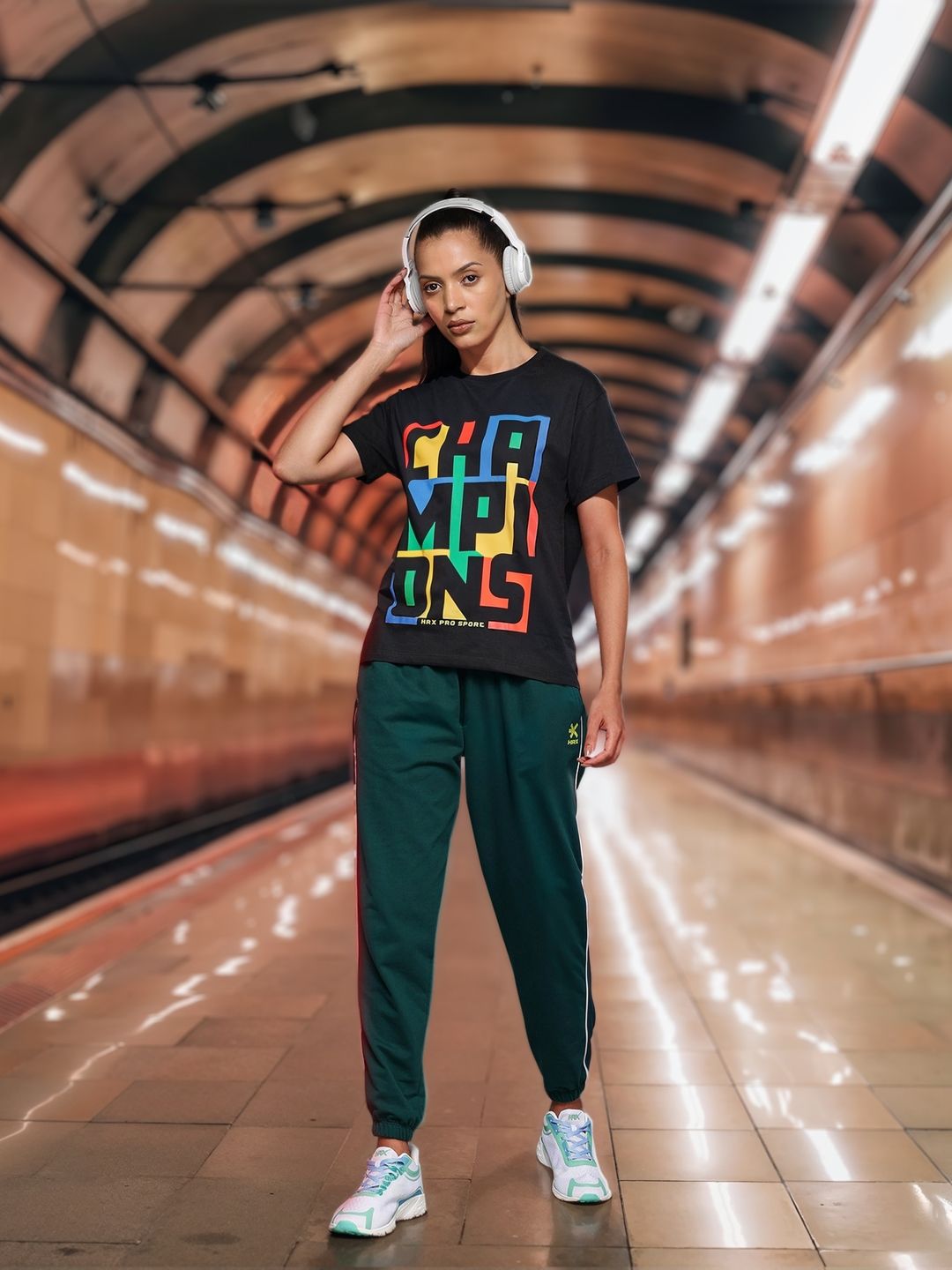 HRX by Hrithik Roshan Women Printed Relaxed Fit T-shirt
