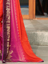 Saree mall Ethnic Motifs Zari Poly Chiffon Sarees