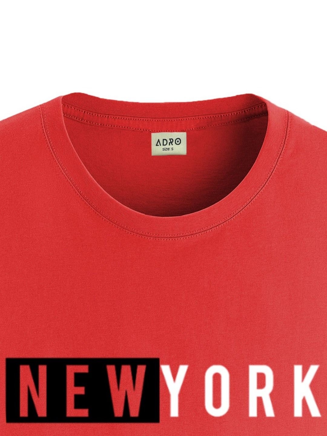 ADRO Men Typography Printed Raw Edge T-shirt