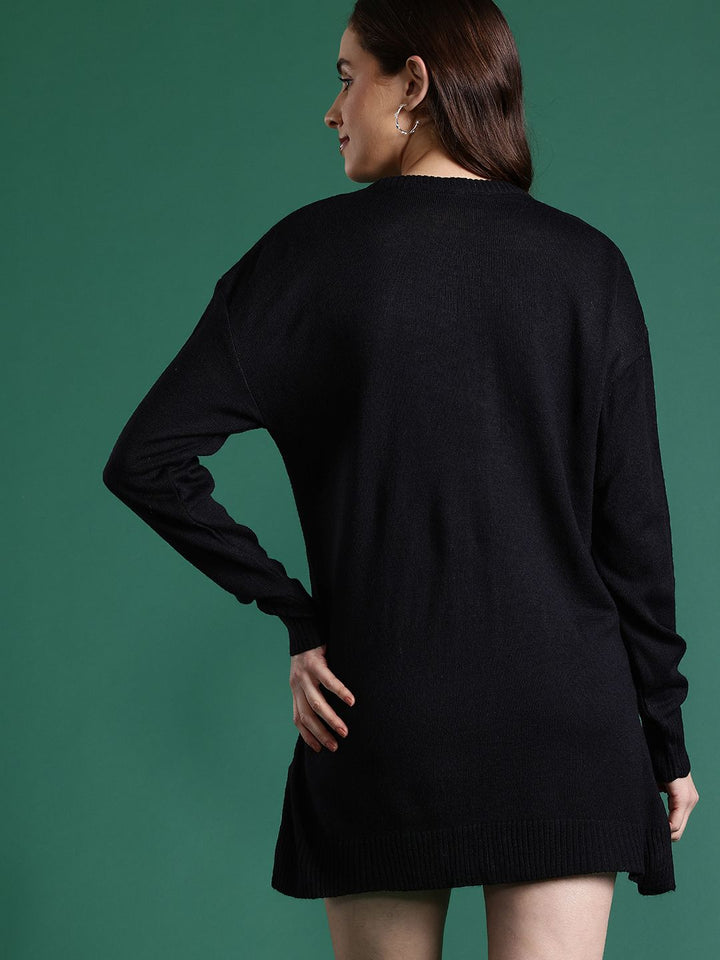 DressBerry Self Design Sweater Dress