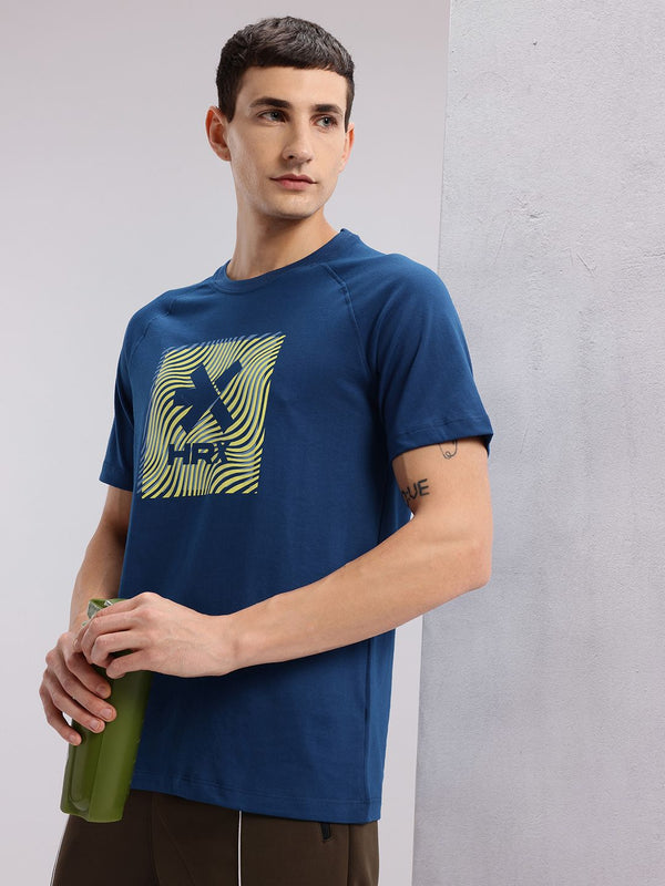 HRX by Hrithik Roshan Brand Logo Print Drop-Shoulder Sleeves Training T-shirt