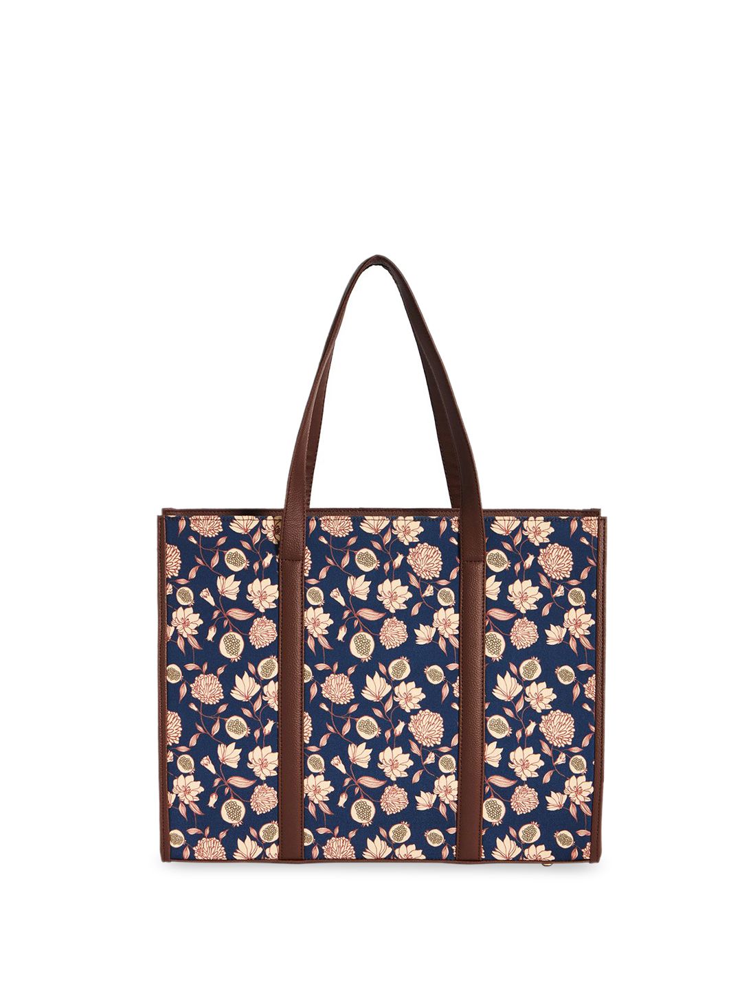TEAL BY CHUMBAK Floral Printed Shopper Handheld Bag
