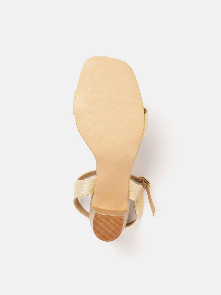 DressBerry Shimmery Block Heels
