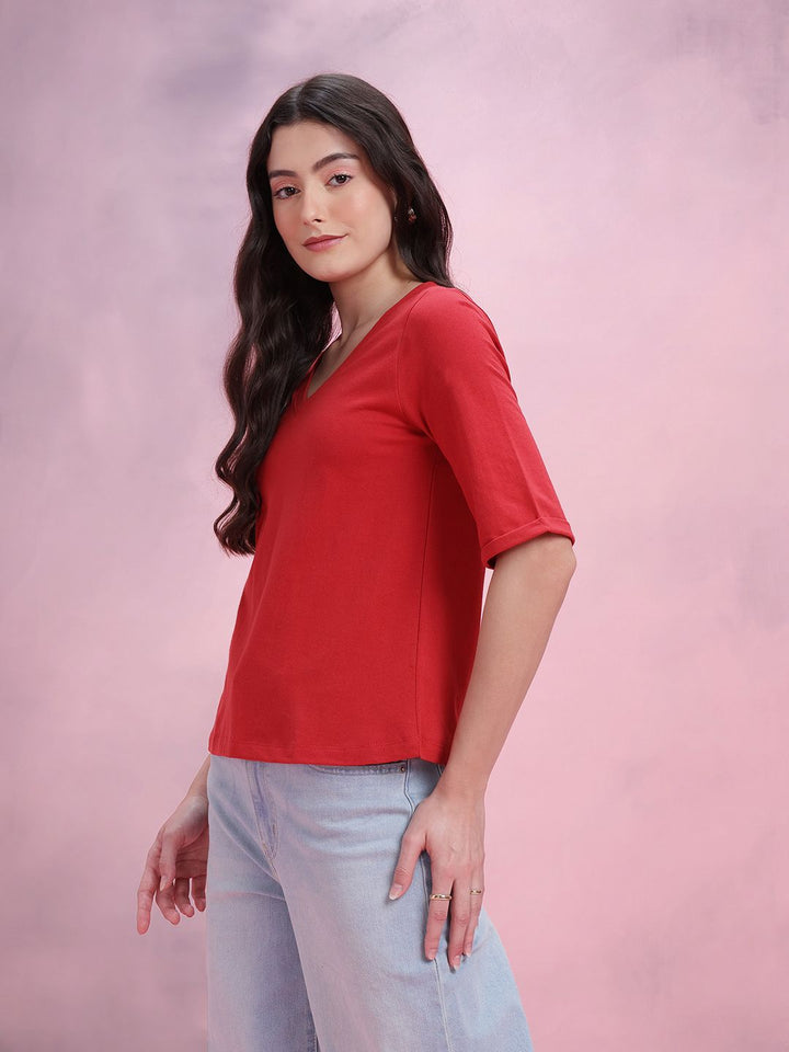 DressBerry V-Neck Regular Fit T-shirt