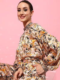 STREET 9 Yellow Ethnic Motifs Top