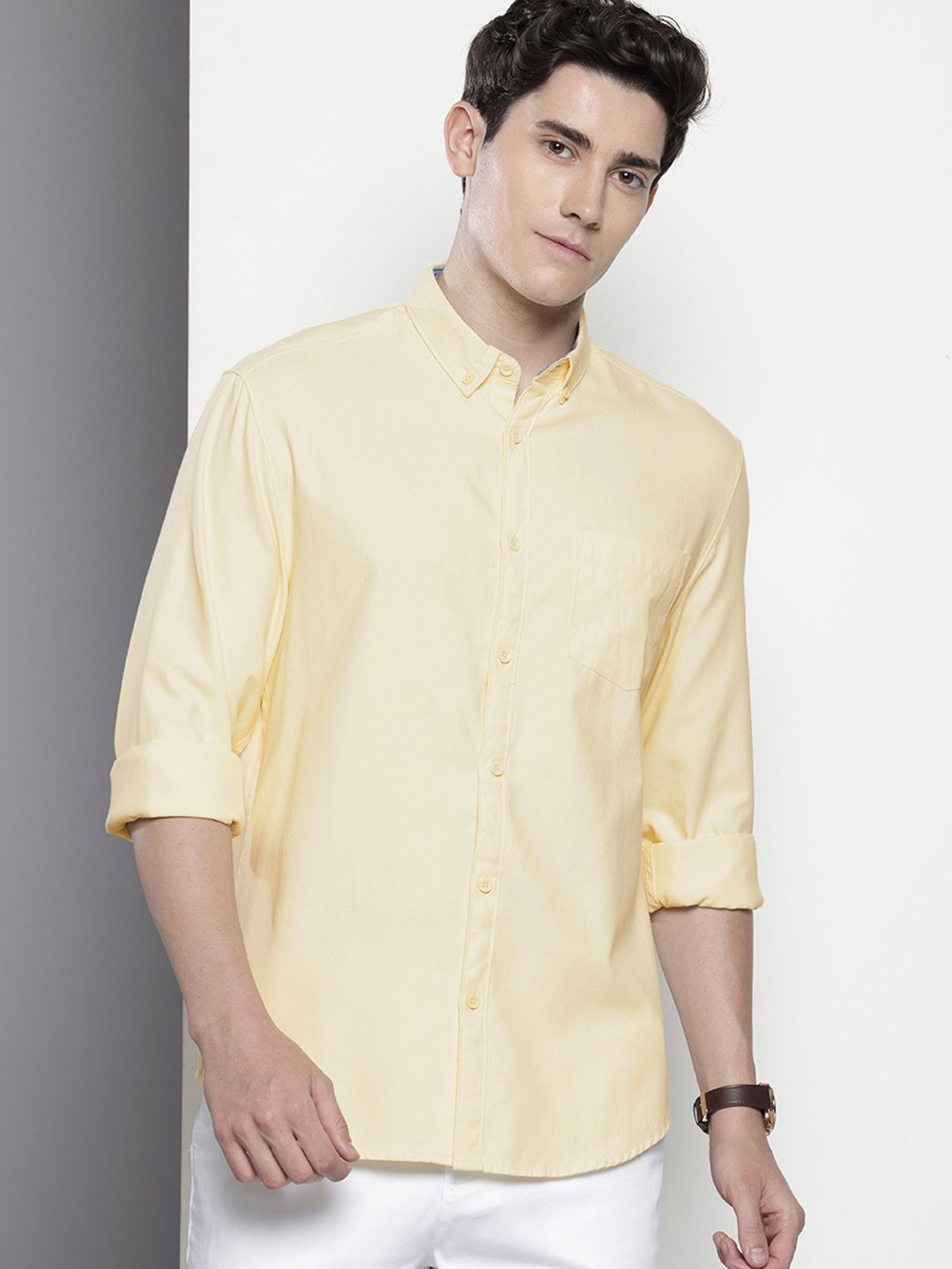 The Indian Garage Co Slim Fit Opaque Casual Shirt