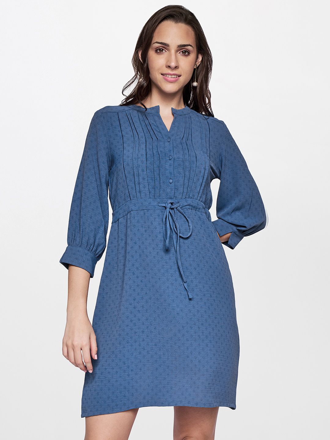 AND Puff Sleeve A-Line Dress