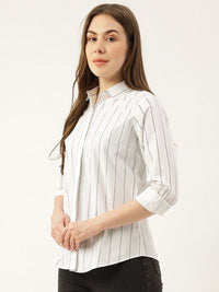 Hancock Vertical Striped Slim sesuai kemeja kapas tulen kasual