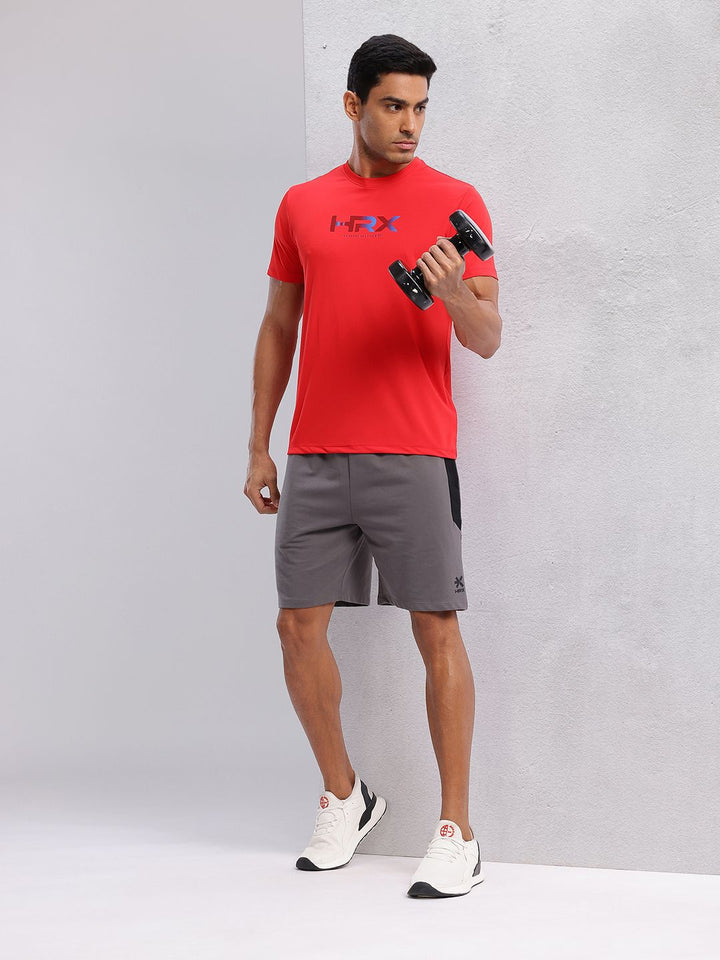 HRX by Hrithik Roshan Brand Logo Print Rapid-Dry Training T-shirt
