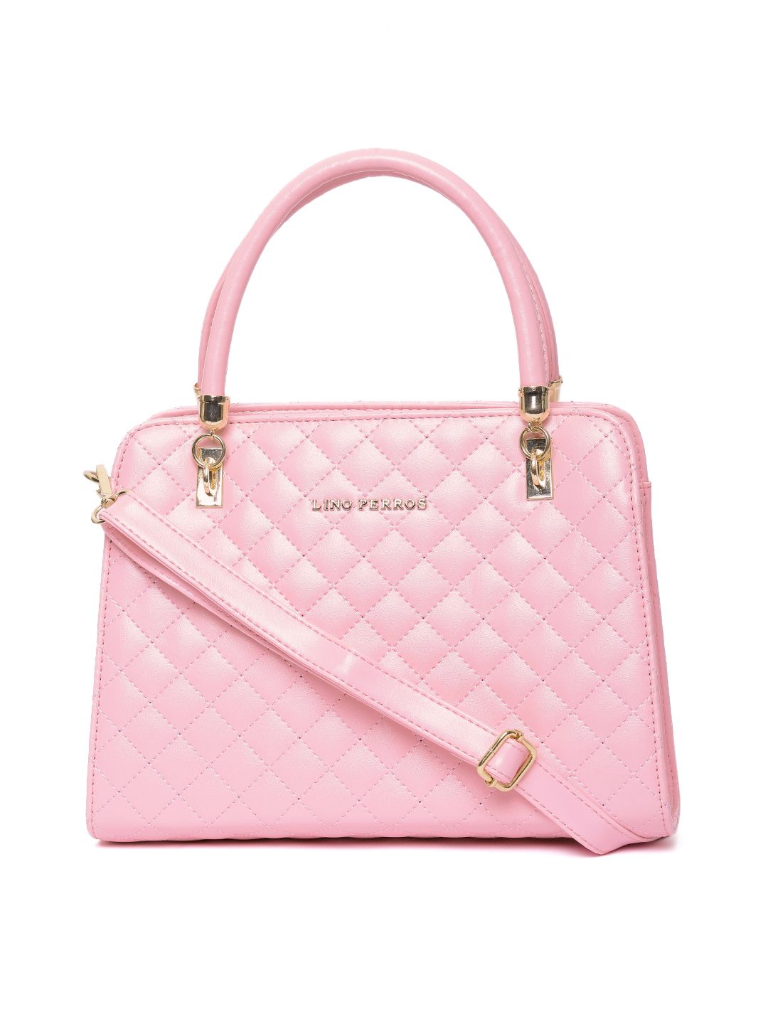 Lino Perros Pink Quilted Handheld Bag