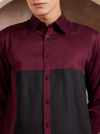 DENNISON Smart Colorblocked Cotton Casual Shirt