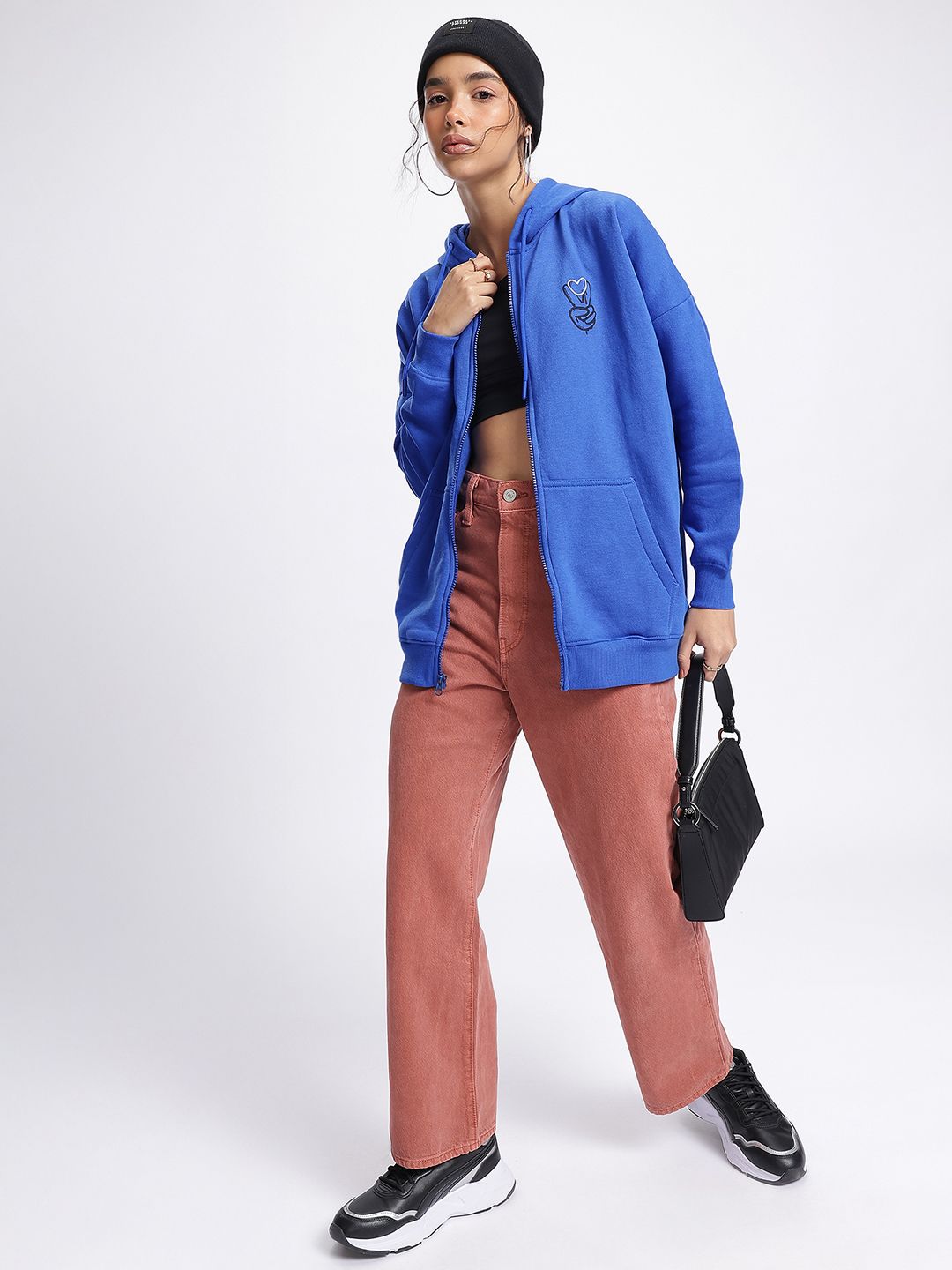 DressBerry Graphic Statement Printed Oversized Sweatshirt