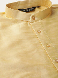 SOJANYA Mandarin Collar Silk Blend Regular Kurta With Churidar & Nehru jacket