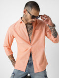 VASTRADO Classic Slim Fit Spread Collar Long Sleeves Pure Cotton Casual Shirt