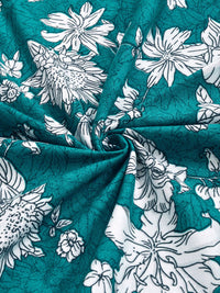 KLOTTHE Bercetak Hijau & Putih Cadar Single 300 TC Dengan Sarung Bantal-2.25 m x 1.5 m