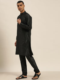 SOJANYA Men Black Kurta with Churidar