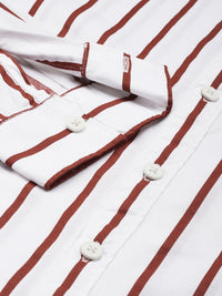 SPYKAR Slim Fit Striped Pure Cotton Casual Shirt
