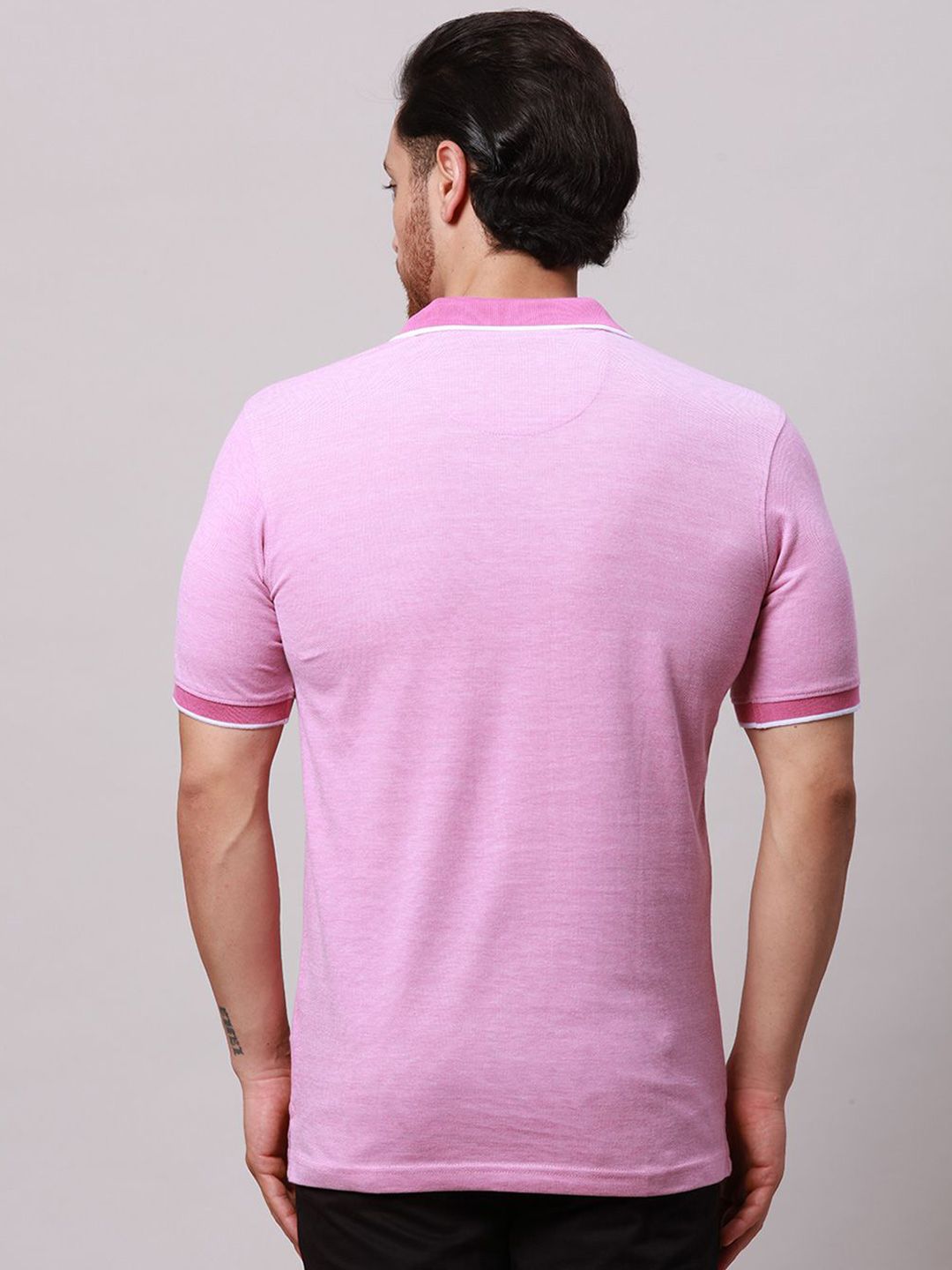 Park Avenue Men Polo Collar Pockets Slim Fit T-shirt