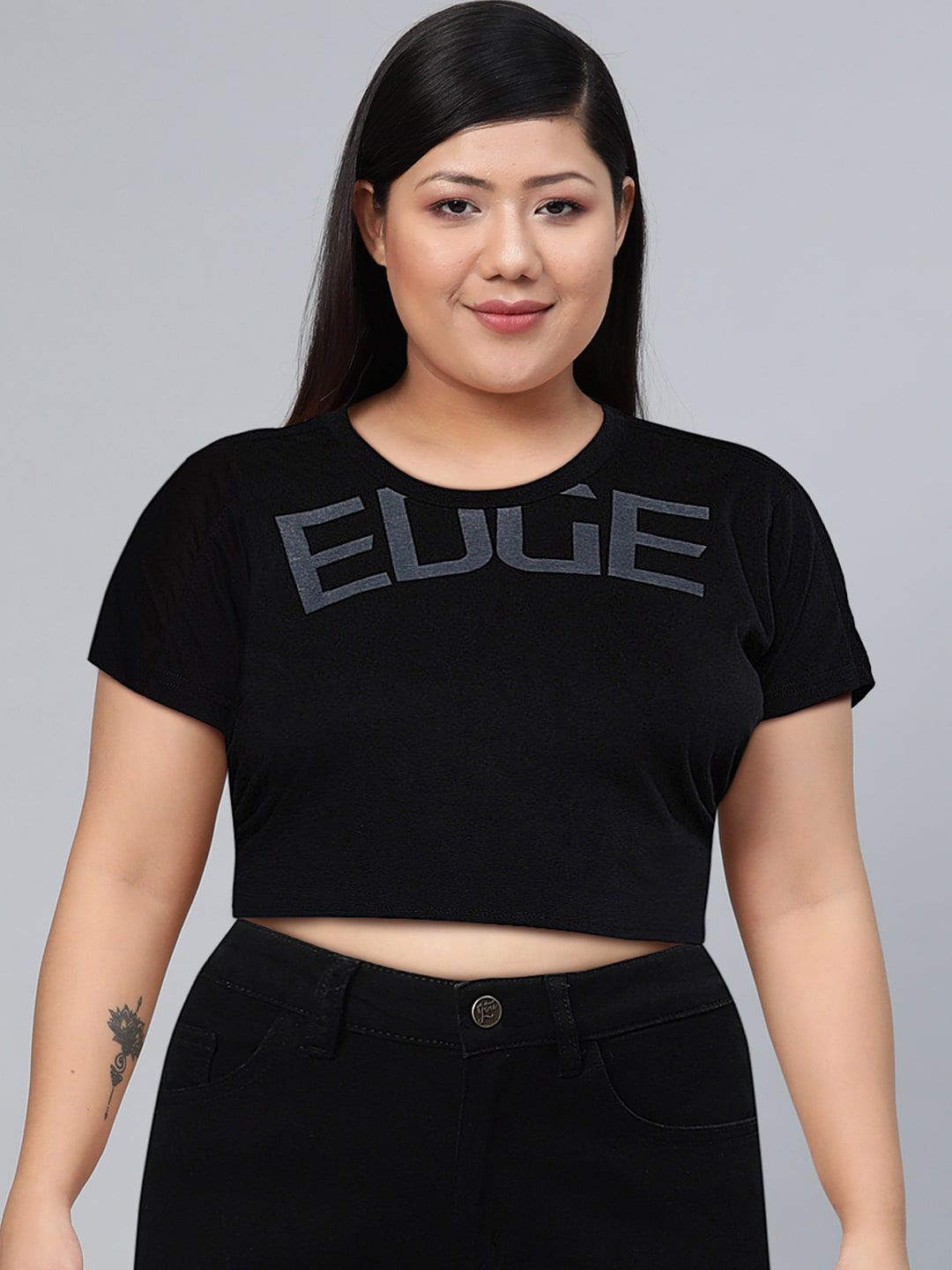 HRX By Hrithik Roshan EDGE Women Rapid-Dry Textured Oversized  Oversized T-shirt