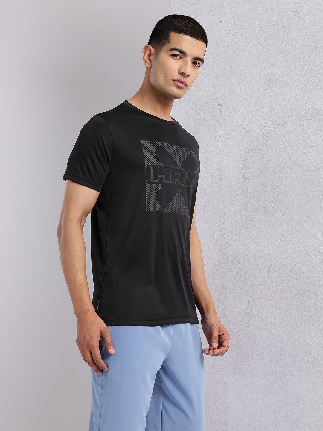 HRX by Hrithik Roshan Brand Logo Printed Rapid-Dry Training T-shirt