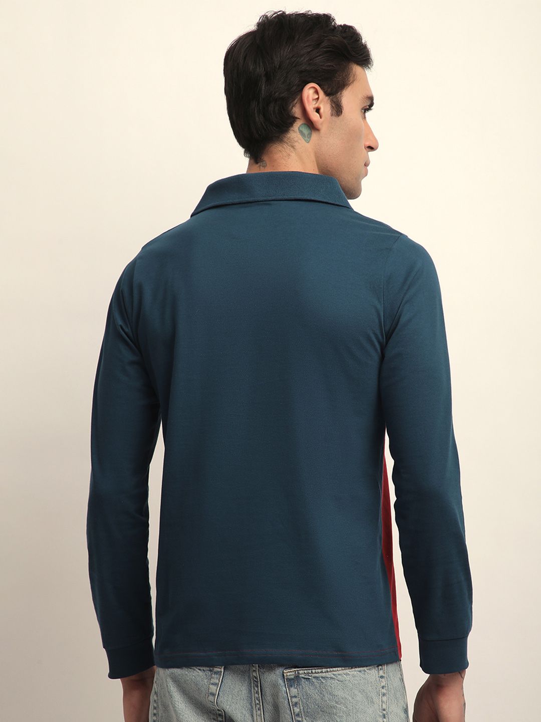 Difference Of Opinion Men Long Sleeve Regular Fit Polo Tshirt