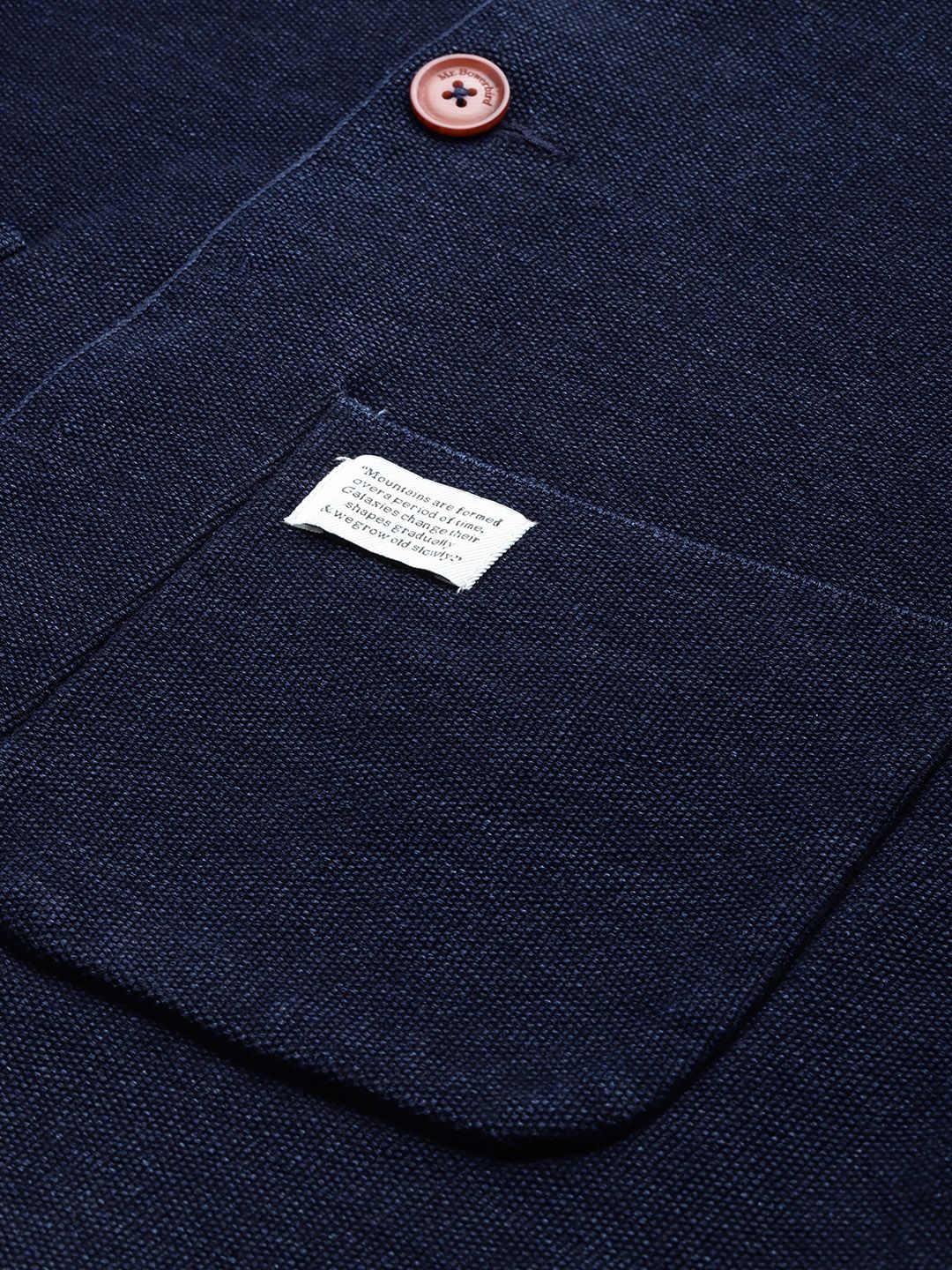 Mr Bowerbird Tailored Fit Lightweight Knitted Single-Breasted Casual Blazer