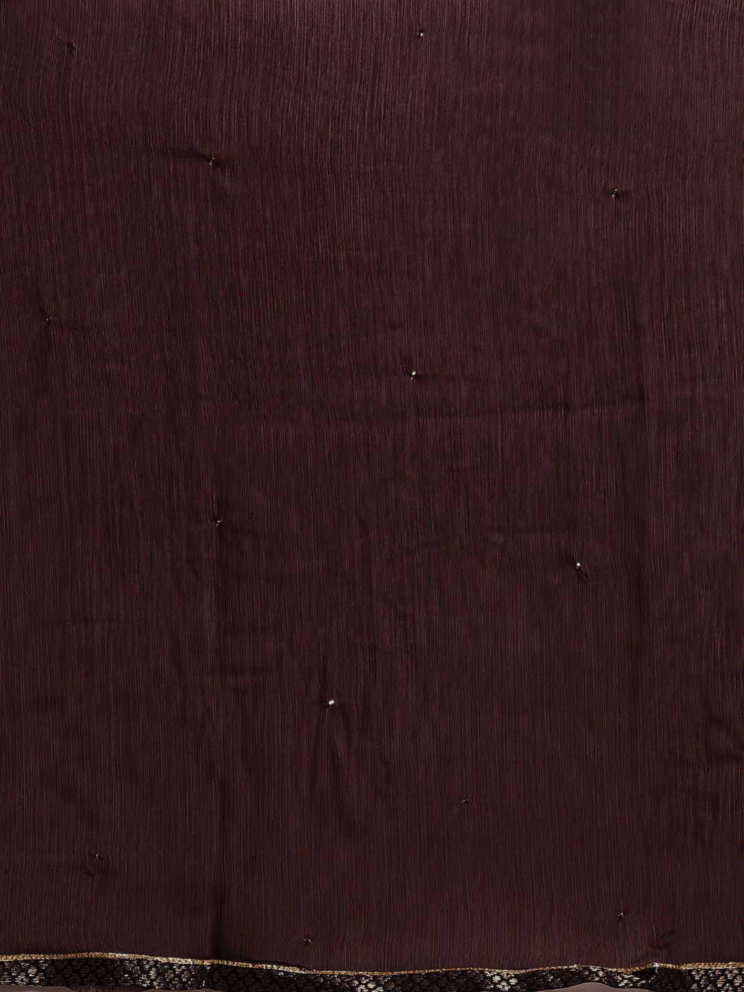 W Women Burgundy & Golden Woven Design Kurta with Sharara & Dupatta