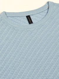 Thomas Scott Men Knit Textured Round Neck T-shirt