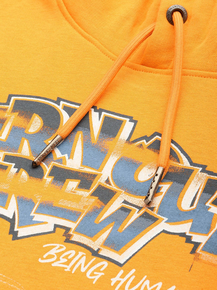 Being Human Brand Logo Printed Hooded Sweatshirt